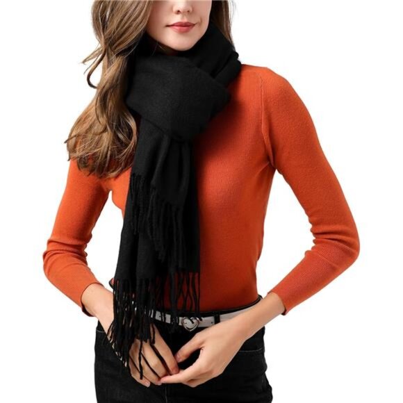 Womens soft warm scarf shawl wrap long evening dress winter pashmina stole style - Picture 6 of 8
